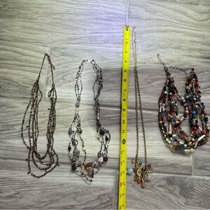 Multicolor Beaded Necklace lot of 4